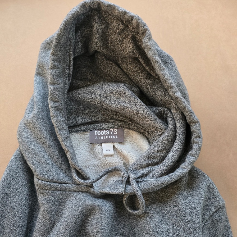 😀 Roots 73 Athletics‎ Grey Hoodie Sweatshirt M M Athletic Pullover - Picture 11 of 13